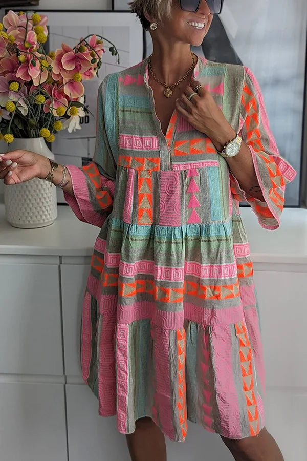 Juliane – Boho Lagen Swing Kleid