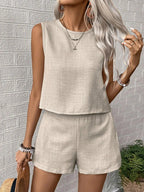 Linda - Summer set with Sleeveless top and shorts