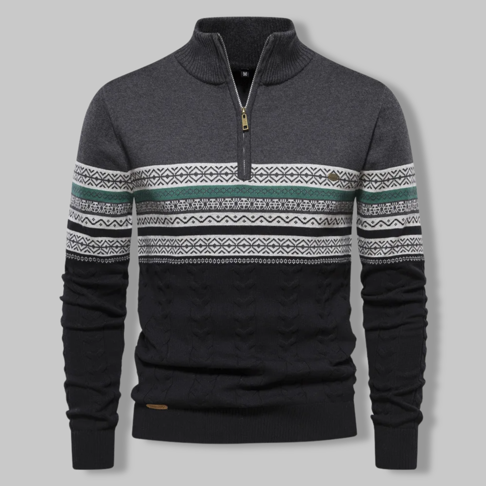 Striped Zip Sweater - SummitZip