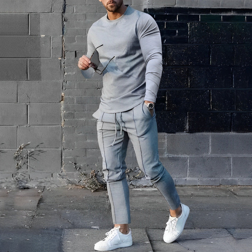 Dialot - Trendiges 2-teiliges Herren-Set | Pullover und Jogger