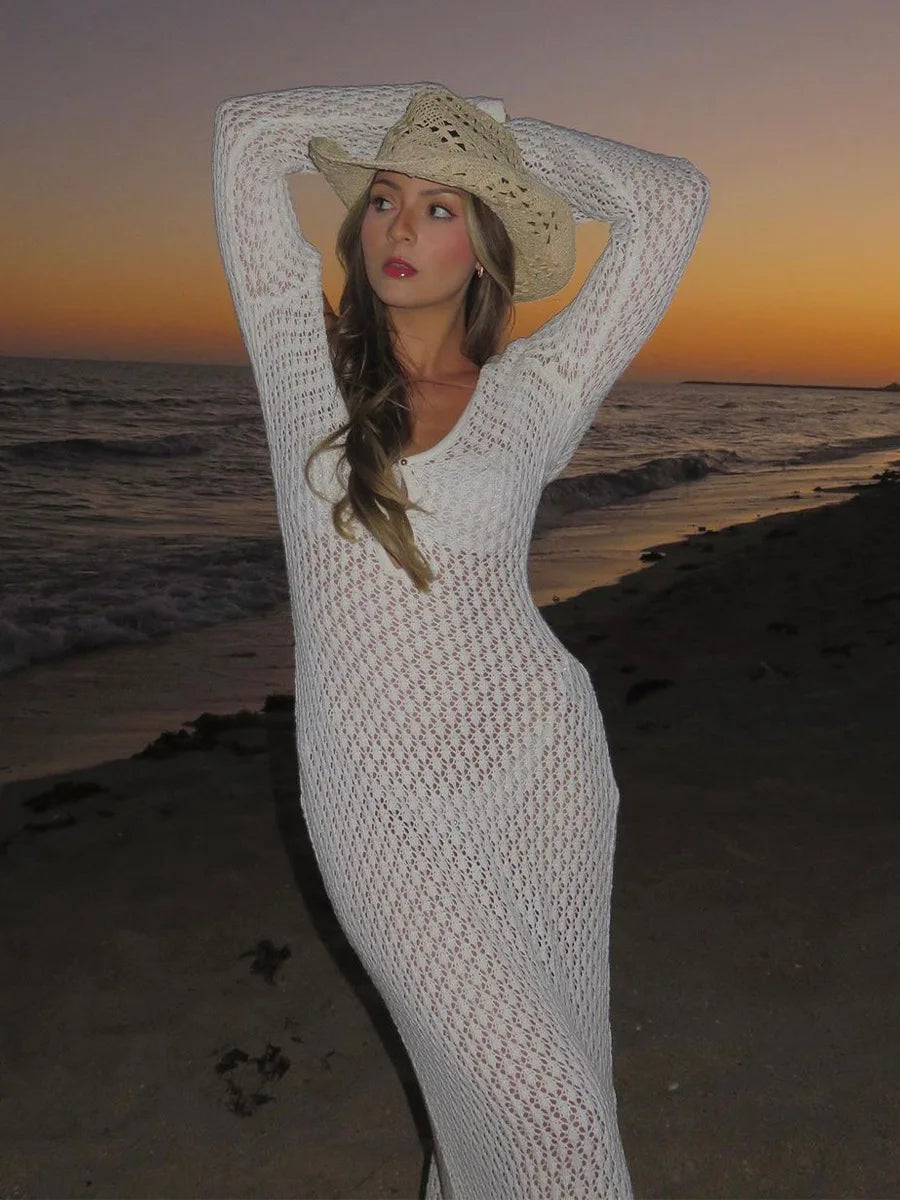 NILA - Transparent Dress White