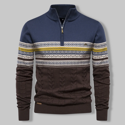 Striped Zip Sweater - SummitZip