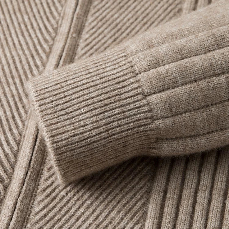 Raffy – Gestrickter Herren-Zip-Pullover mit Stretch und Wärme