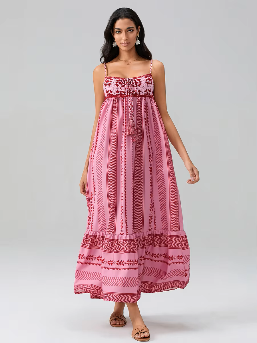 Sasha | Rosa Maxikleid