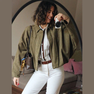 Nada | VIRAL Suedine Bomber Jas