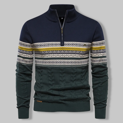 Striped Zip Sweater - SummitZip