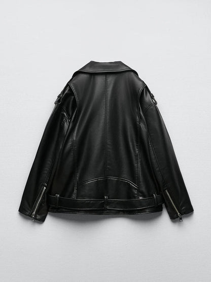 JHooze™ - Fashionable Biker Vegan Leather Jacket