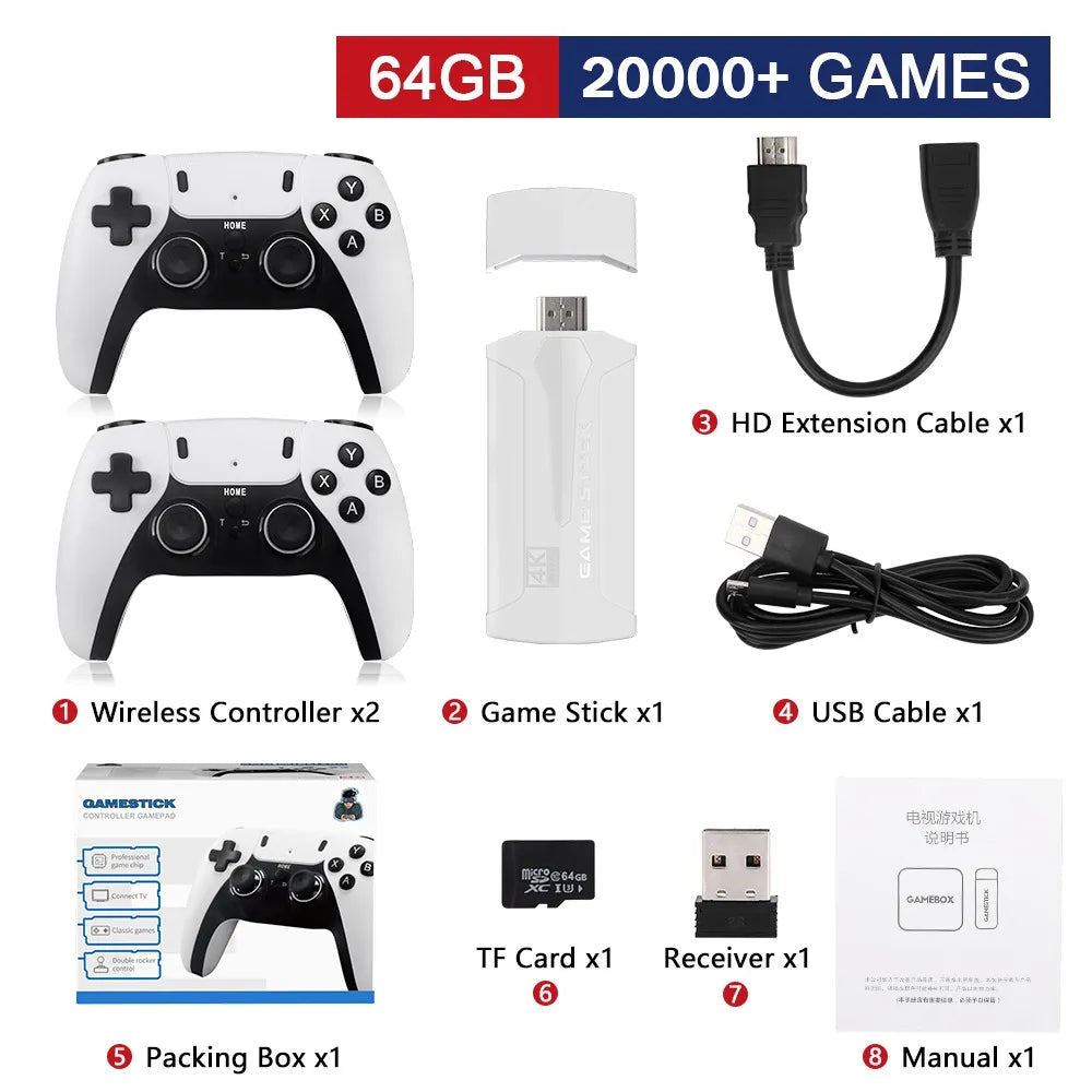 Game Stick™ 4k PRO + 2 PS5-Controller 
