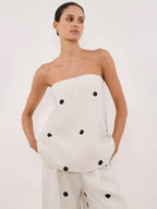 Camila | Linen Polka Co-ord Set