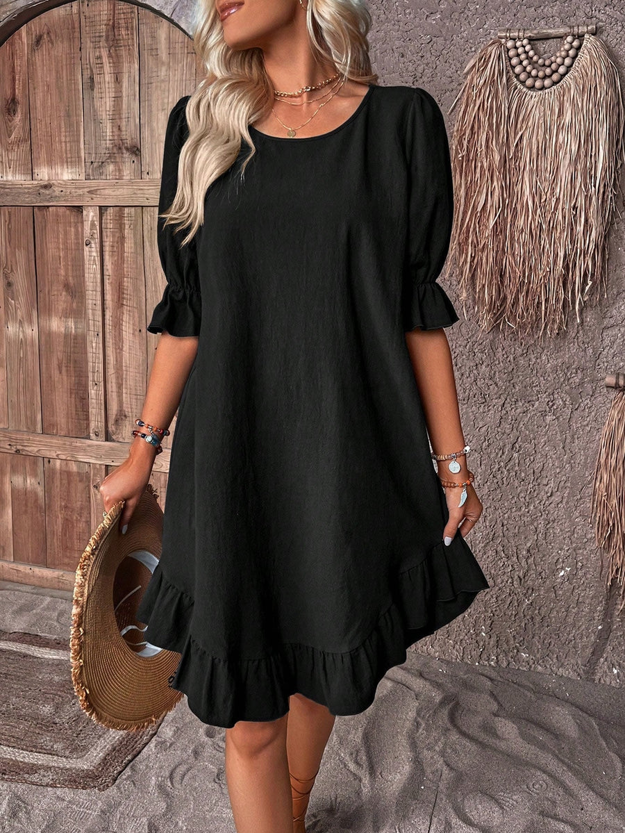Emma's™ summer dress with ruffles