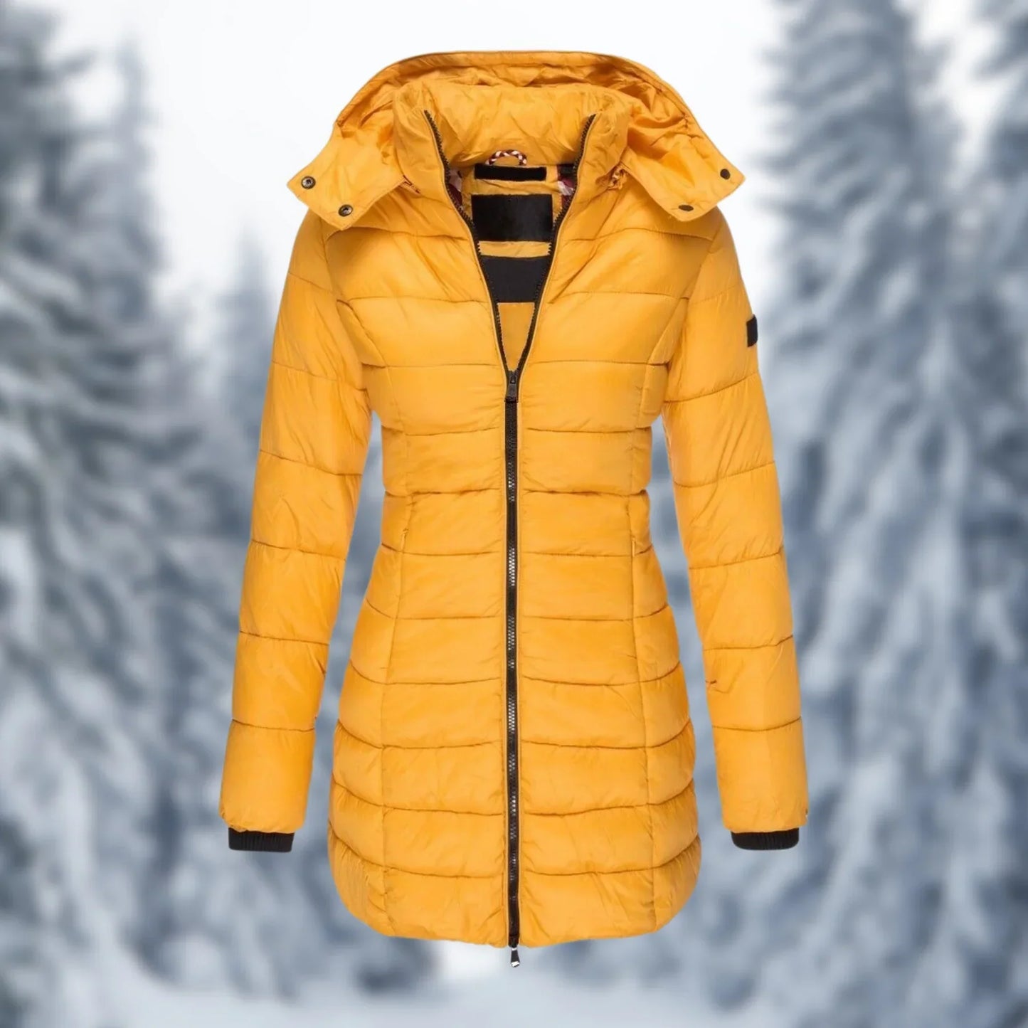 Waterproof mid-length winter coat