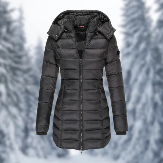 Waterproof mid-length winter coat