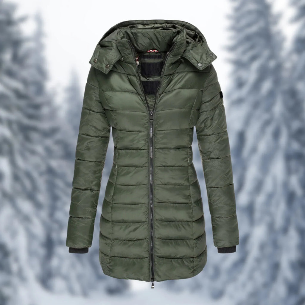 Waterproof mid-length winter coat