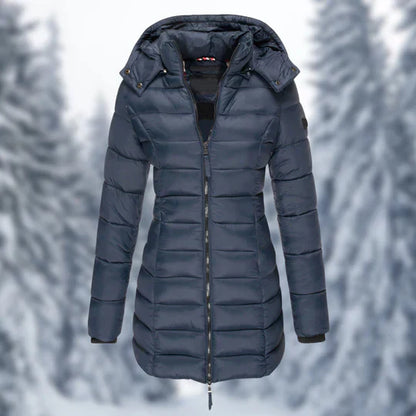 Waterproof mid-length winter coat