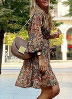 Bella - fleurige zomerjurk met v-hals