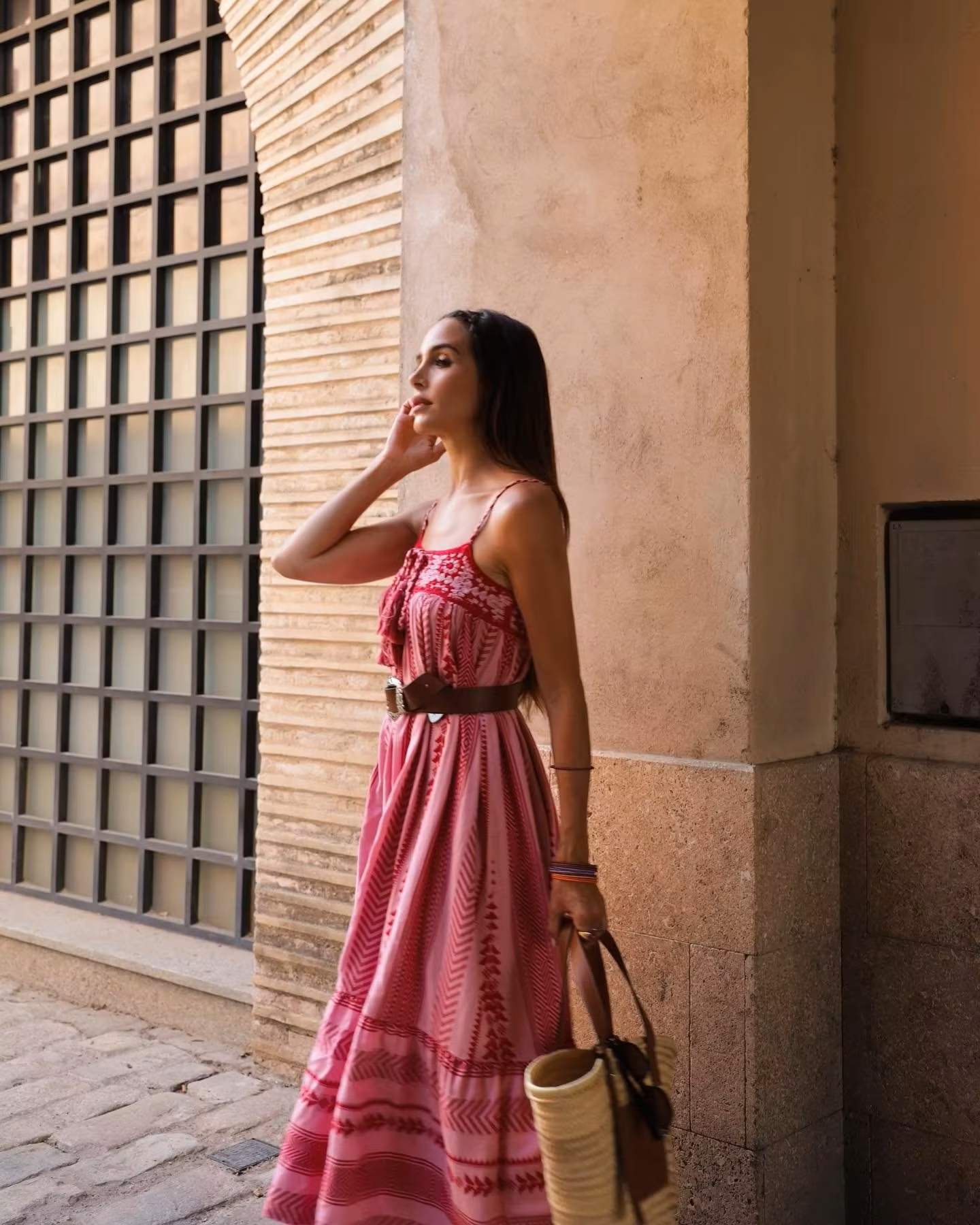 Sasha | Rosa Maxikleid