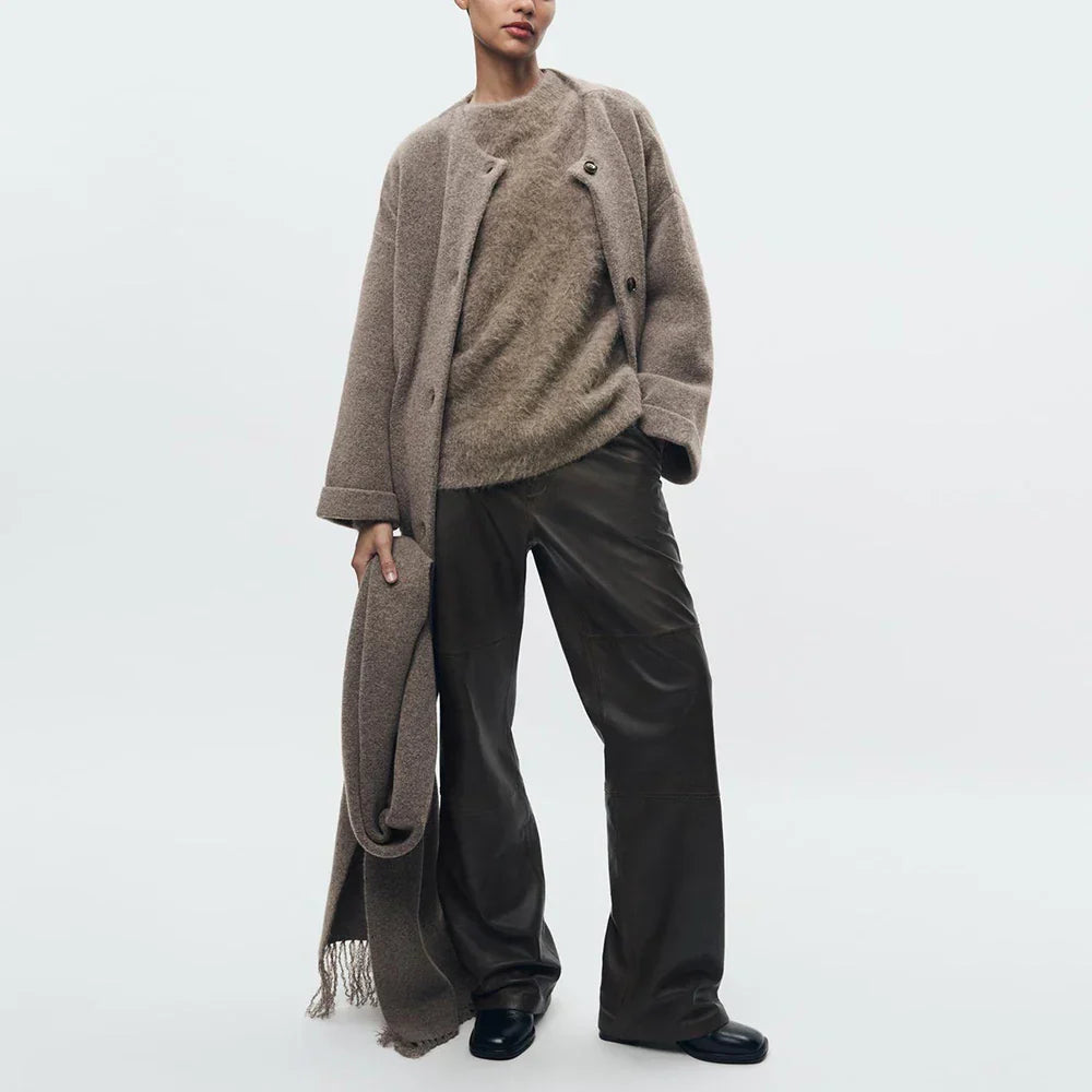 Islay - Cardigan with attached scarf