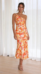 Elegantes Blumenkleid