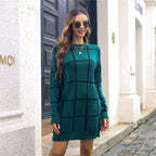 Laure Atelier – Grid Chic Pulloverkleid 