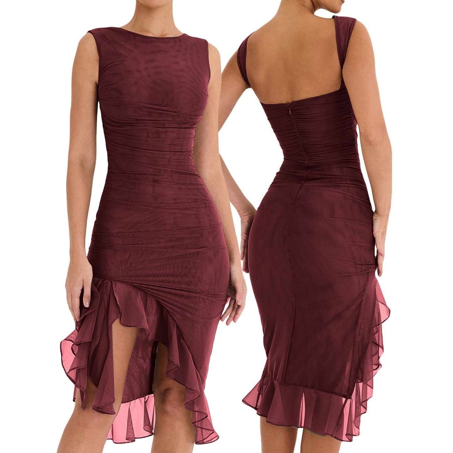 Dezalina™ - Sleeveless Ruffle Lace Summer Dress