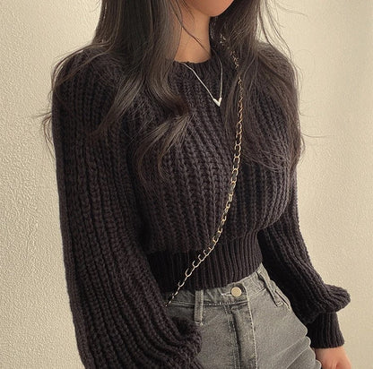 Lora Cropped Sweater | Loose &amp; Stylish