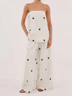 Camila | Linen Polka Co-ord Set