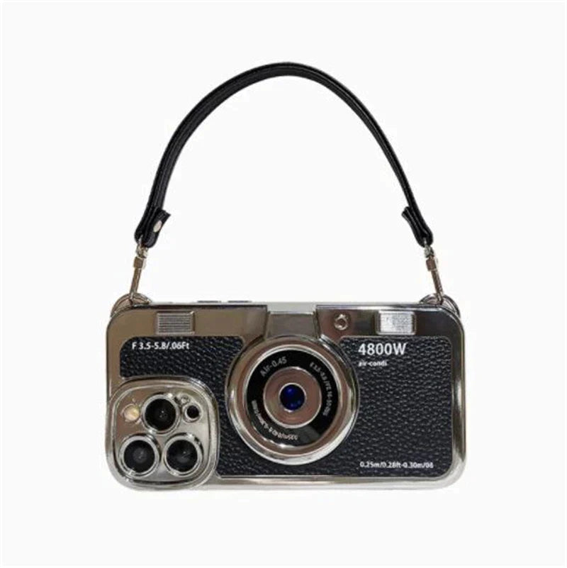 RetroLens™ - iPhone Camera Soft Case with Crossbody Strap