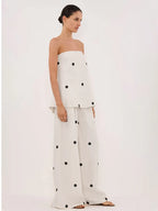 Camila | Linen Polka Co-ord Set