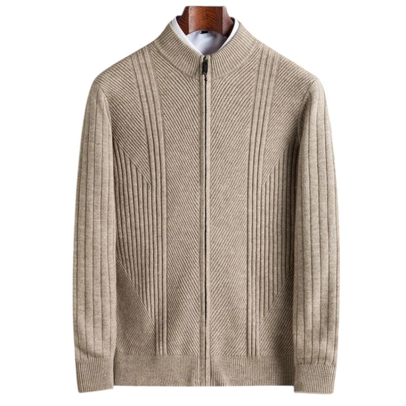 Raffy – Gestrickter Herren-Zip-Pullover mit Stretch und Wärme