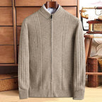 Raffy – Gebreide Heren Zip-Trui met Stretch en Warmte