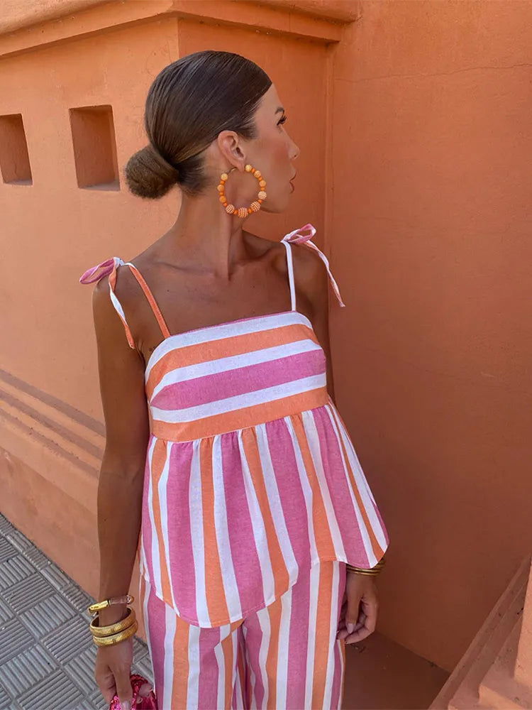 Hanne – Summer Set with Printed Pants