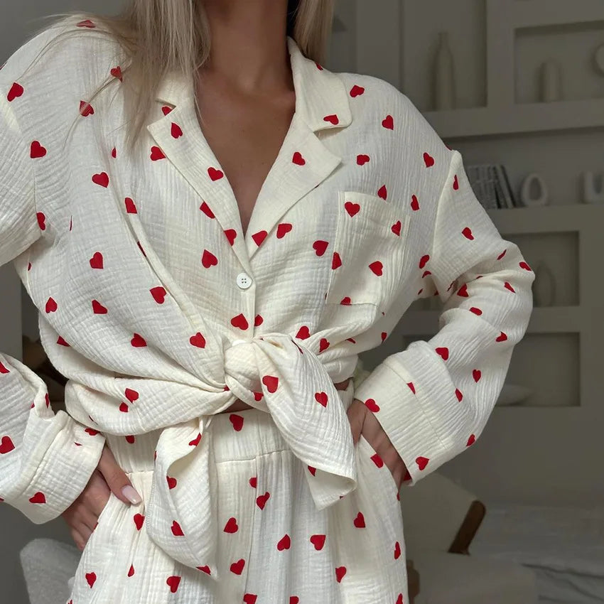 Maura | Hartjes Pyjama Set