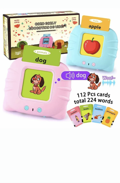 Flash Cards Educational Tablet With 224 Cards: English Words 