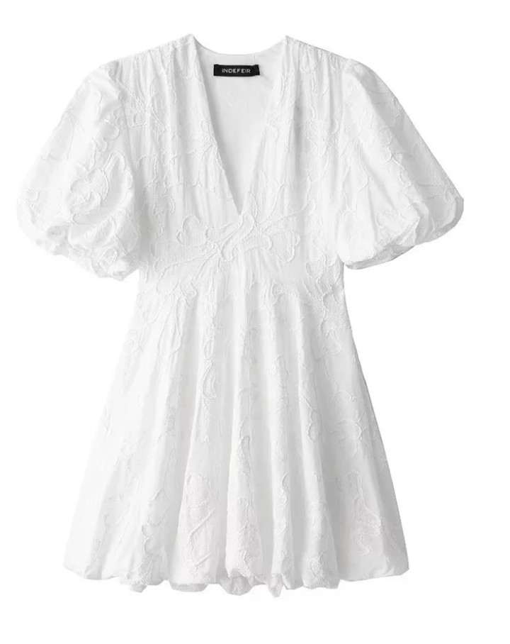 Lara - White Flower Dress