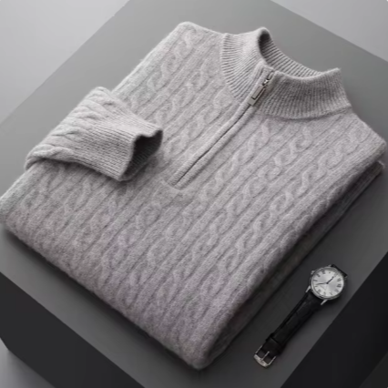 Gianni™ l Cardigan Casual mit Reißverschluss aus Merinowolle 