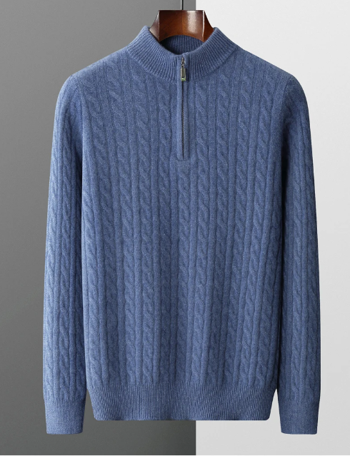 Gianni™ l Cardigan Casual mit Reißverschluss aus Merinowolle 