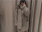 Islay - Cardigan with attached scarf