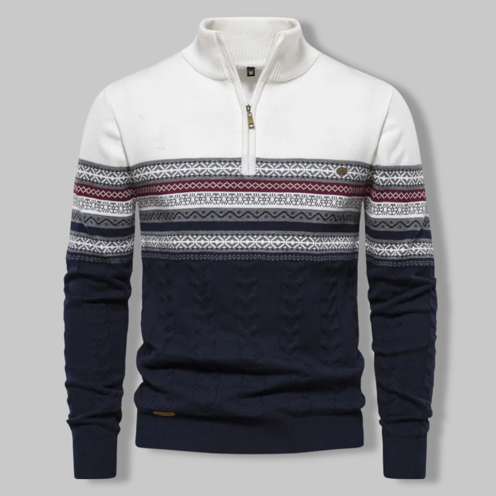 Striped Zip Sweater - SummitZip