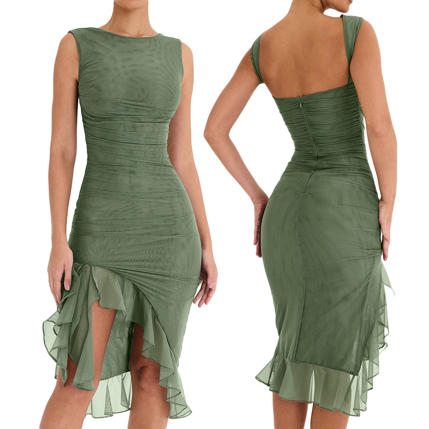 Dezalina™ - Sleeveless Ruffle Lace Summer Dress