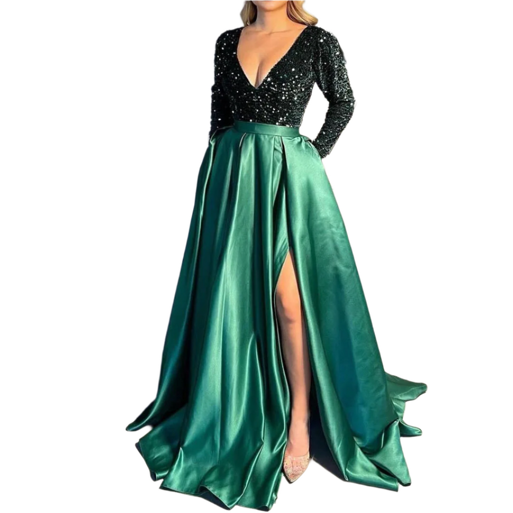 Serafina – Glamouröses langes Paillettenkleid für Damen