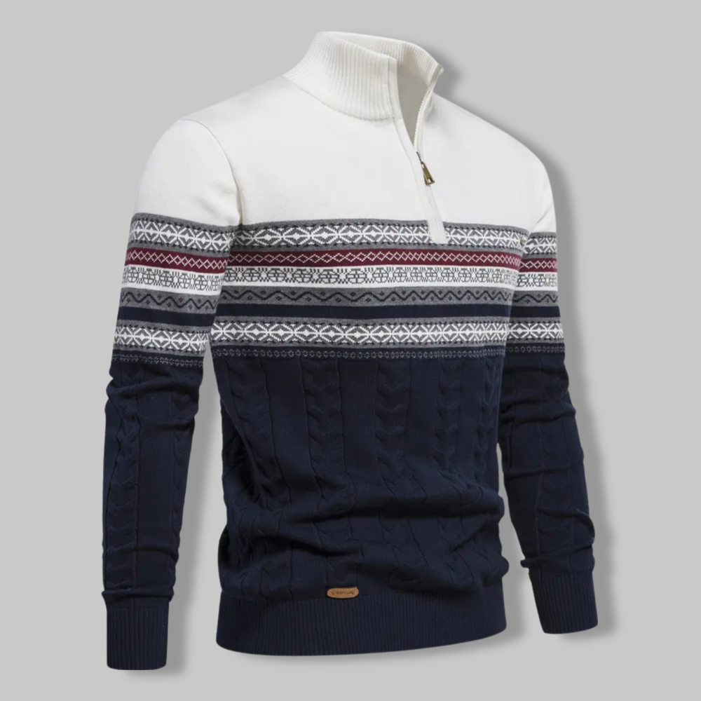 Striped Zip Sweater - SummitZip