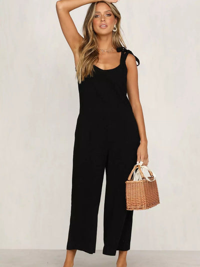 Gianna - Luchtige Jumpsuit - Wijde Pijpen - Dames