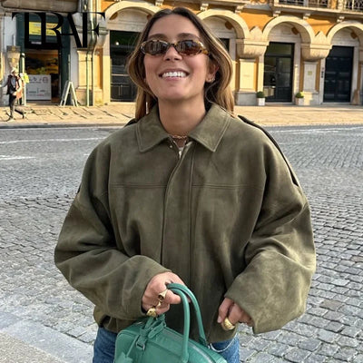Nada | VIRAL Suedine Bomber Jas
