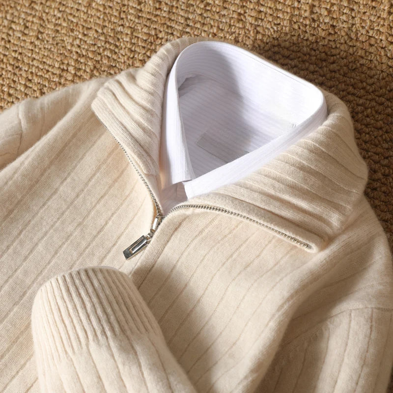 Luxuriöser Herren-Kaschmirpullover – Weicher Kaschmir- und Merinowollpullover