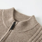 Raffy – Gebreide Heren Zip-Trui met Stretch en Warmte