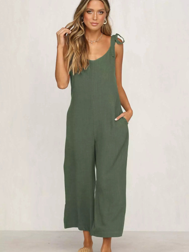 Gianna - Luchtige Jumpsuit - Wijde Pijpen - Dames