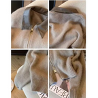 Jaela | Vest met Leren Kraag