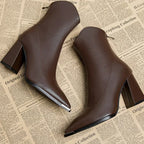 Meral | Damen-Ankle-Boots mit luxuriösem Lederdesign und edler Verarbeitung