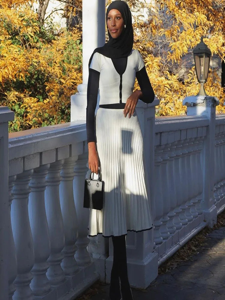 Pullover-Rock-Set mit Besatz von MariaFiorelli
