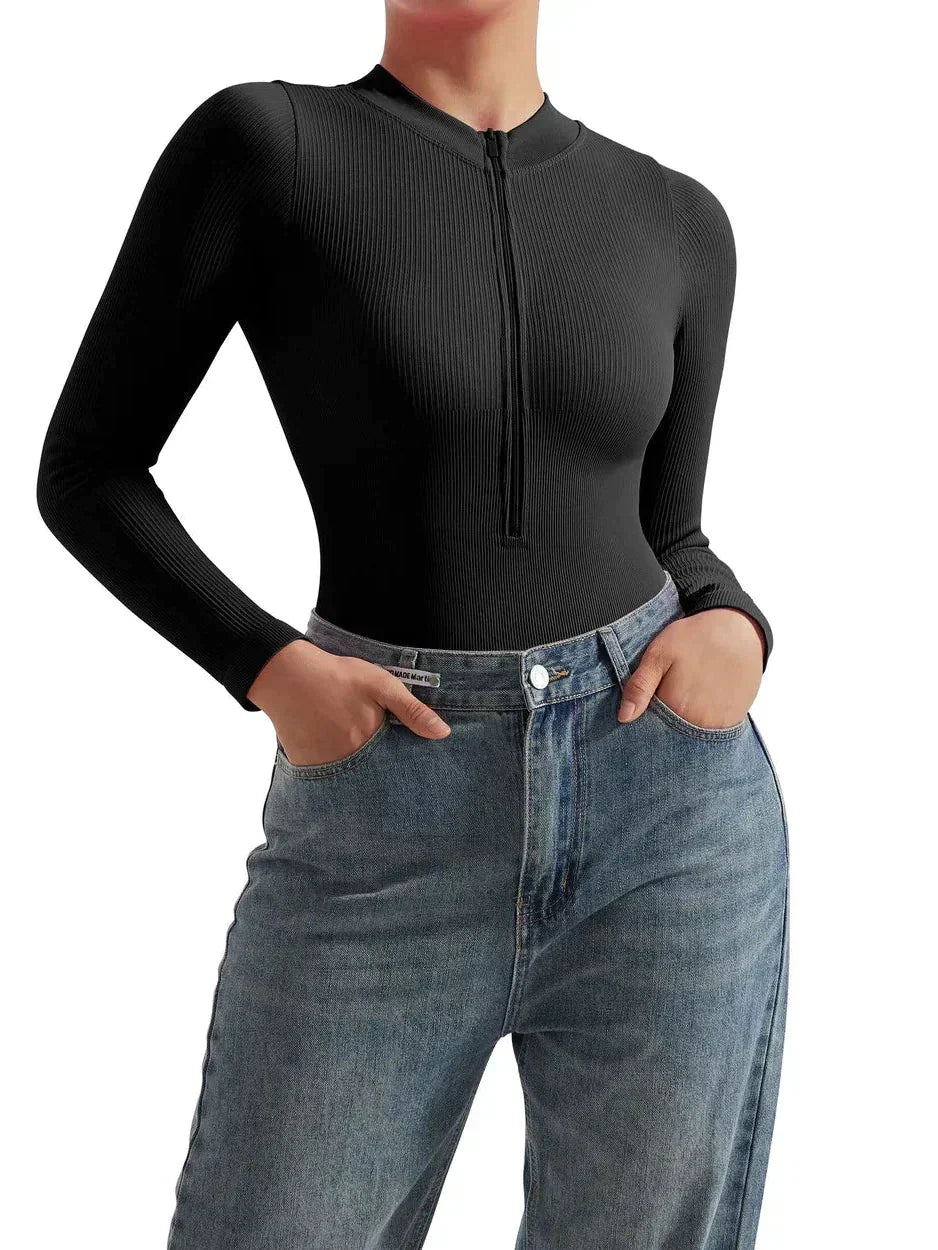 Bodysia™ | Bodysuit Seamless Elegance Long Sleeve